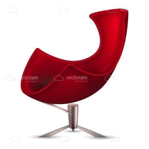 Modern Red Armchair